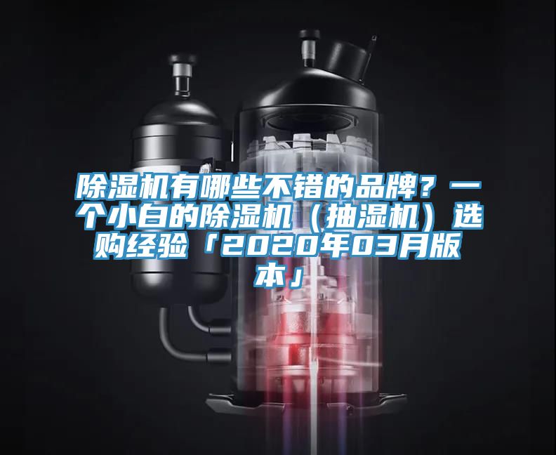 除濕機有哪些不錯的品牌？一個小白的除濕機（抽濕機）選購經驗「2020年03月版本」